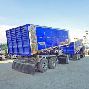 สิบล้อดั้มพ์ ISUZU FXZ 360 แรง ปี 2566 + หางดั้มพ์ สามเพลา อู่ ส.สมบัติ ปี 2566 (5236 5237)