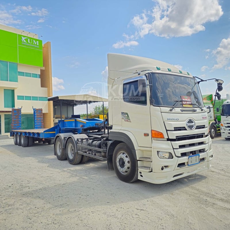 สิบล้อหัวลาก HINO FM 344 แรง ปี 63 + หางโรเบท สามเพลา อู่ VT ปี 2563 (8153 9739)