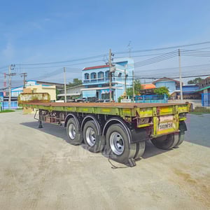 หางเทรลเลอร์ราคาถูกมาก หางพื้นเรียบ สามเพลา อู่BLT ปี 58 ค่ะพี่ขาา (7339)