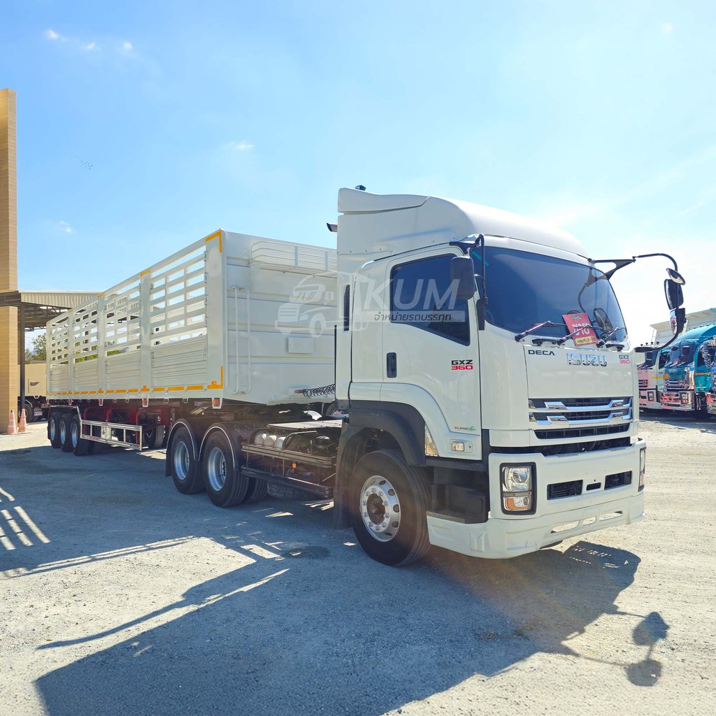 สิบล้อหัวลาก ISUZU GXZ 360 แรง ปี 2567 + หางกระบะคอกเหล็ก สามเพลา ป้ายแดงอู่ไทยมาวิน (7217 0735) สิบล้อหัวลาก ISUZU GXZ 360 แรง ปี 2567 + หางกระบะคอกเหล็ก สามเพลา ป้ายแดงอู่ไทยมาวิน (7217 0735)