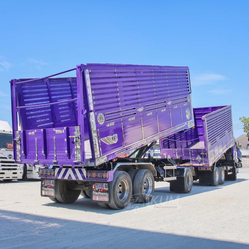  สิบล้อดั้มพ์ ISUZU FXZ 360 แรง ปี 2554 + หางดั้มพ์ สามเพลา อู่ส.สมบัติ ปี 2555 (9033 0857)