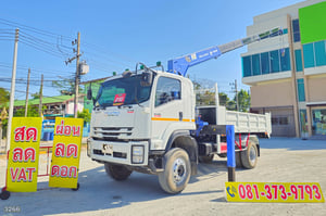 หกล้อดั้มพ์ติดเครน ISUZU FTR 240 แรง ปี 2566 (3266)