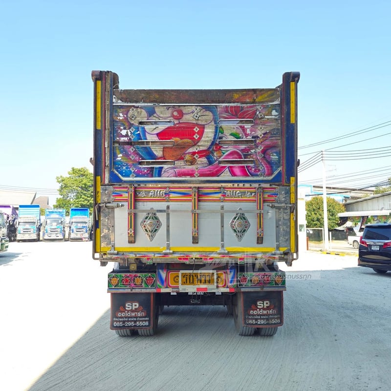 *ราคาตัด* สิบสองล้อดั้มพ์ ISUZU FYH 360 แรง ปี 2557 + หางดั้มพ์ สามเพลา อู่ ส.สมบัติ ปี 2557  (2486 2485)