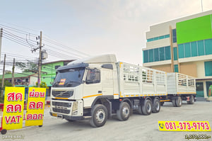 สิบสองล้อคอก Volvo FM 440 แรง ปี 2556 + หางคอก สองเพลา อู่เอสเคที ปี 59 (6467 2894)