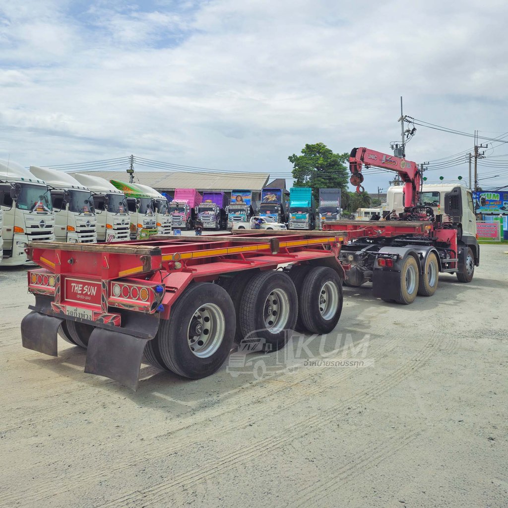 สิบล้อหัวลากติดเครน HINO FM1A 344 แรง ปี 62 + หางก้างสาลี สามเพลา (0293 4860)