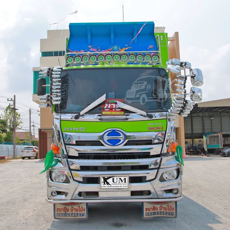 สิบล้อดั้มพ์ HINO FM1A 344 แรง ปี 2566 + หางดั้มพ์ สามเพลา อู่ ส.สมบัติ ปี 2566 (5902 5237)