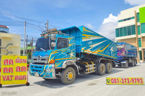 สิบล้อดั้มพ์ HINO FM2P 380 แรง ปี 2565 +หางดั้มพ์ สามเพลา อู่ส.สมบัติ ปี 2565 (2354 2075) สิบล้อดั้มพ์ HINO FM2P 380 แรง ปี 2565 +หางดั้มพ์ สามเพลา อู่ส.สมบัติ ปี 2565 (2354 2075)
