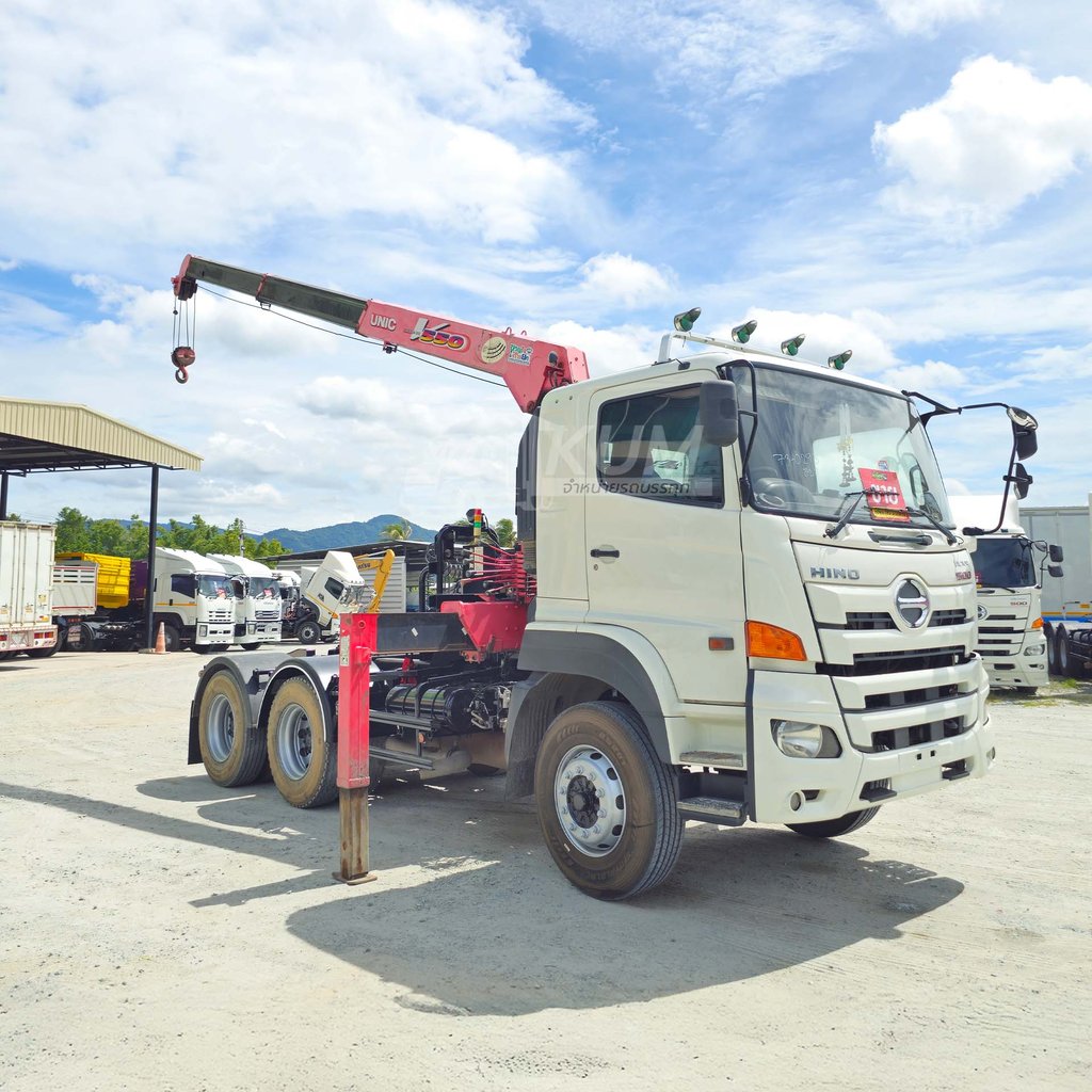 สด ลด VAT สิบล้อหัวลากติดเครน HINO VICTOR 500 344 แรงม้า ปี 62 (0293)