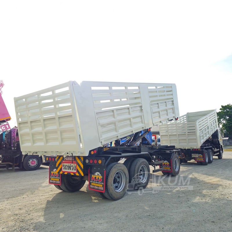 สิบล้อดั้มพ์ ISUZU FXZ 360 แรง ปี 65 + หางดั้มพ์ สามเพลา อู่พนัส ปี 65 (9575 9576)