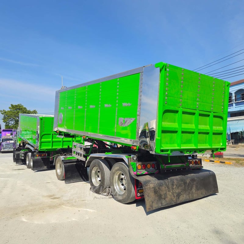 สิบล้อดั้มพ์ ISUZU FXZ 360 ปี 65 + หางดั้มพ์ สามเพลา อู่ ส.สมบัติ ปี 65 (2868 2869)