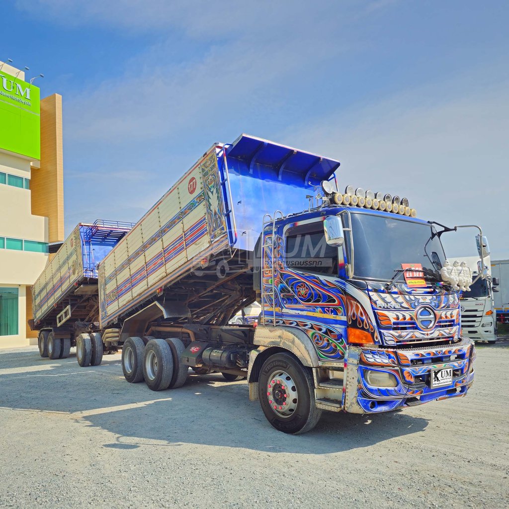 สด ลด VAT พ่วงแม่ลูกอู่ดัง HINO FM 344 แรงม้า อู่ซุ่นชัย ปี 60 + หางดั๊มพ์ สามเพลา อู่ซุ่นชัย ปี 60 ราคาตัด (0063 0064)