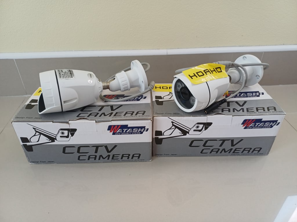 กล่องบันทึกกล้องวงจรปิด WATASHI + กล้องวงจรปิด 2 ตัว
