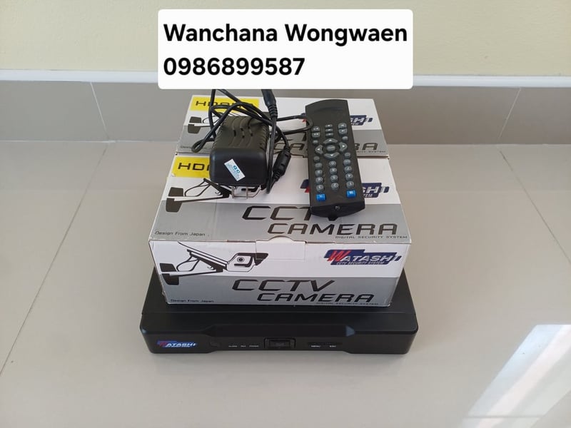 กล่องบันทึกกล้องวงจรปิด WATASHI แถม กล้องวงจรปิด 2 ตัว