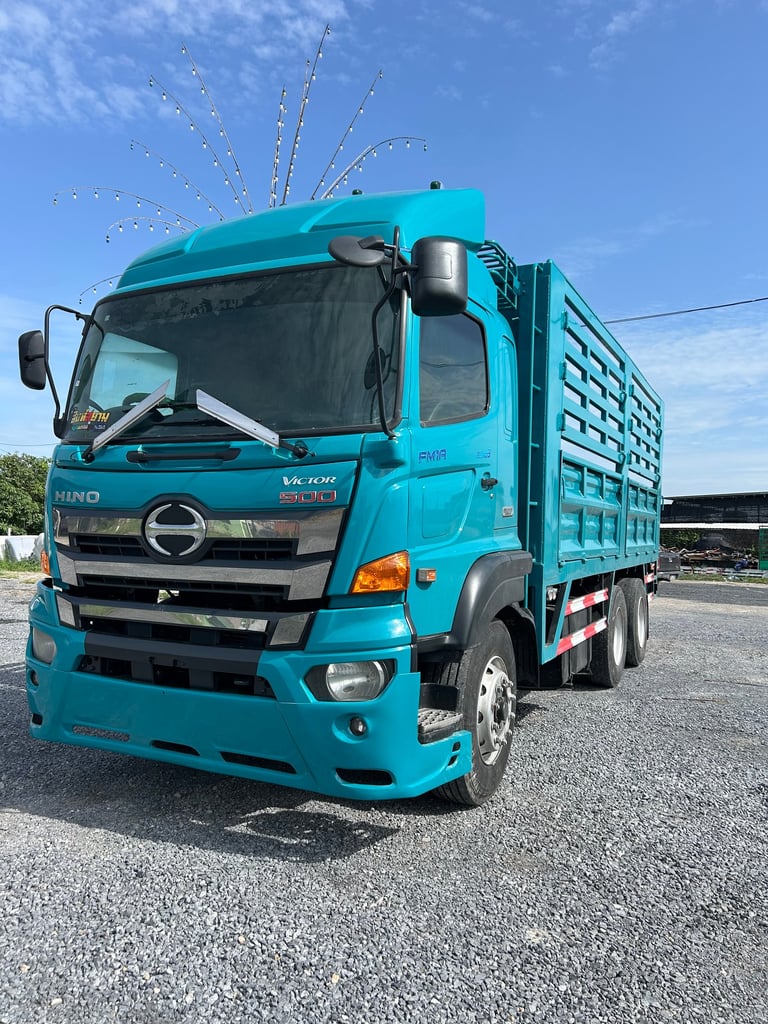 HINO FM 344แรงม้า รถบรรทุก 10ล้อ กระบะคอกสูงยาว 6.3 เมตร  ปี2016 