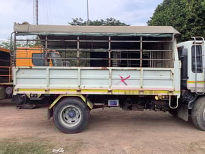 กระบะ คอกพร้อมหลังคา ยาว 4.4 เมตร กว้าง 2.45 เมตร คัดสี่ 86 เซนต์ ราคาถูก