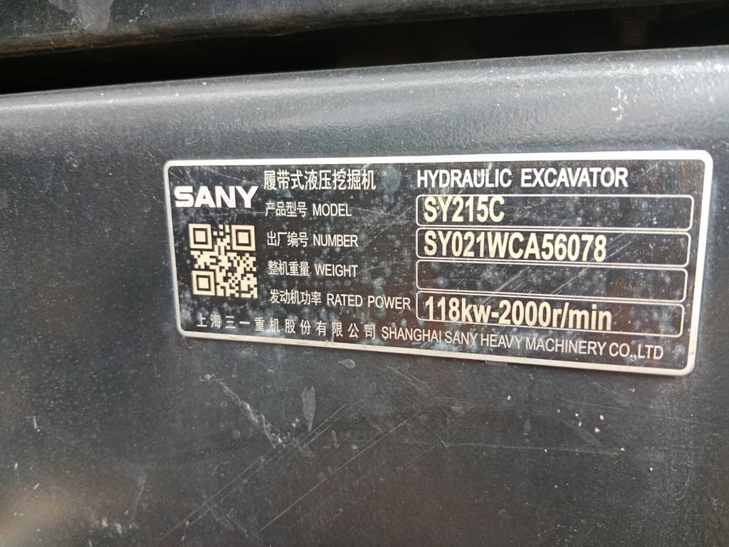 ขายSANY SY215Cปี68ทำงาน 3,710hrเอกสารเล่มทะเบียน ราคา1,500,000฿โทร0867379991อ๊อฟ พิจิตร ขายSANY SY215Cปี68ทำงาน 3,710hrเอกสารเล่มทะเบียน ราคา1,500,000฿โทร0867379991อ๊อฟ พิจิตร