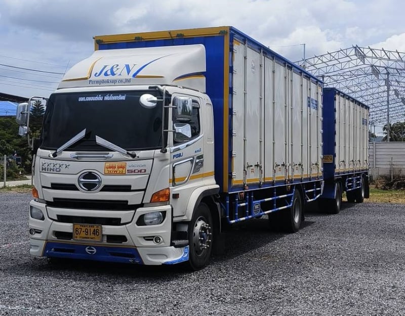 ขายดาวน์ HINO FG รถบรรทุก 6ล้อ พ่วงแม่ลูก ปี2022 เลขไมล์ 242,627 กม.