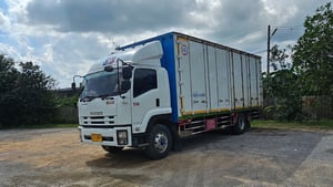 ISUZU FTR 240แรงม้า รถบรรทุก 6ล้อ ตู้แห้ง ปี2013 เลขไมล์ 679,730 กม. สนใจโทรสอบถามได้เลยค่ะ