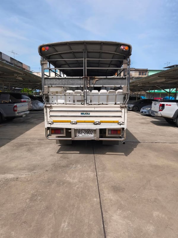 ISUZU NMR 130แรงม้า รถบรรทุก 6ล้อ กระบะสะแตนเลสคอกหลังคา ปี2019 เลขไมล์น้อยกว่า 500,000 กม.