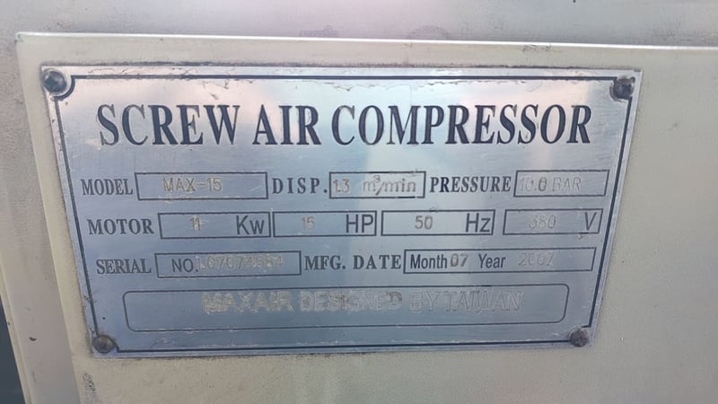 ปั๊มลมสกรู 15แรงม้า ปั๊มลมสกรู 15แรงม้า